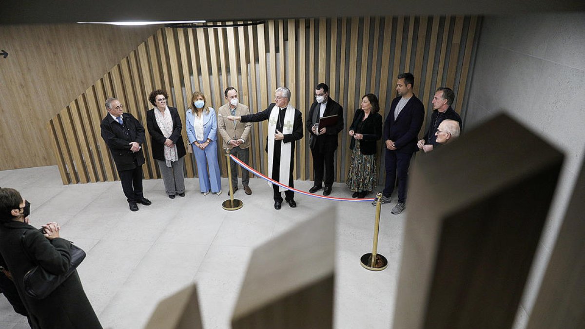 Les autoritats en un moment de la inauguració.