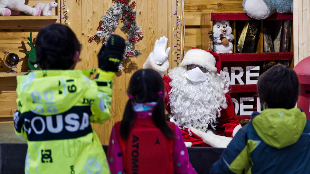 El Pare Noel l'any passat a la Massana