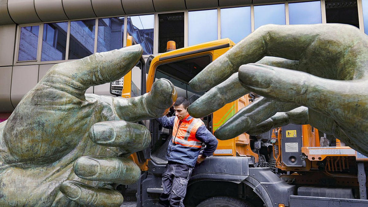 Un treballador de la construcció.