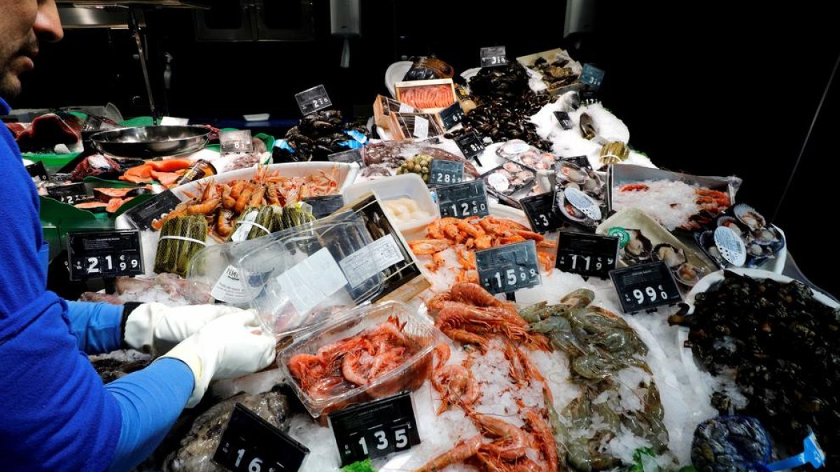 Marisc a la peixateria Gourmet d'Andorra la Vella