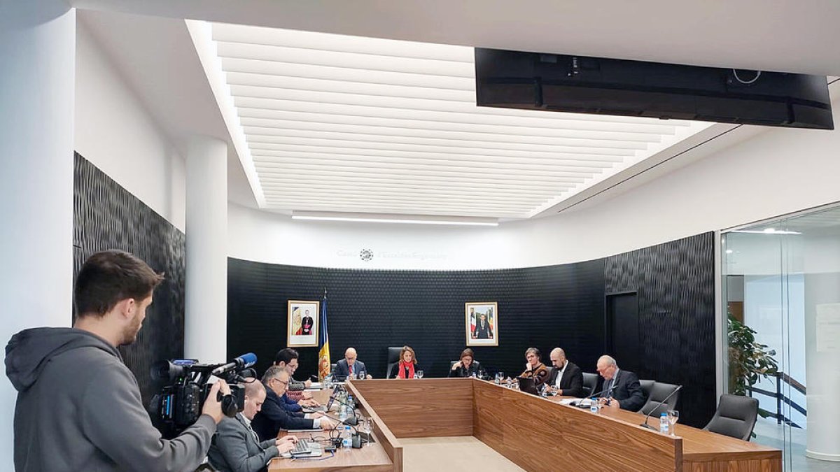 La sessió de comú celebrada ahir.