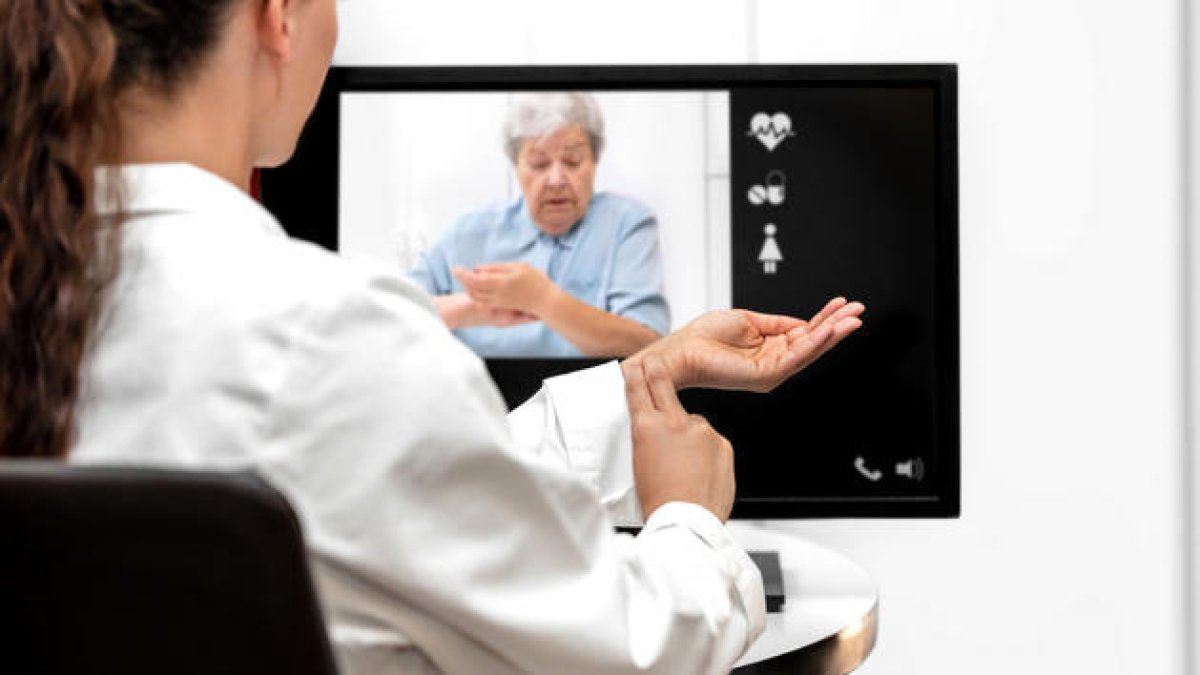 Sessió de telemedicina.