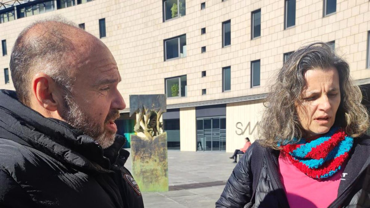 Gabriel Ubach i Gemma Pujal, dos dels representants de l'USdA que van assistir a la reunió.
