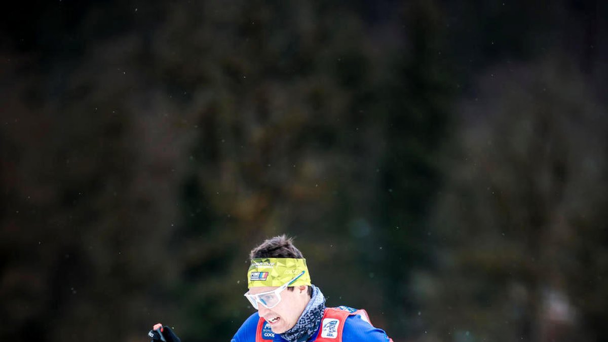 Irineu Esteve a la prova de 10 kilòmetres clàssic del Tour de Ski a Oberstdorf.