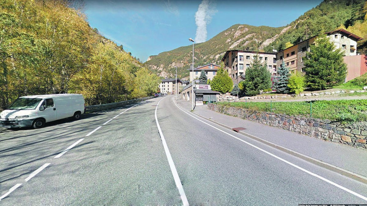 El tram de la carretera on es va produir l'accident.