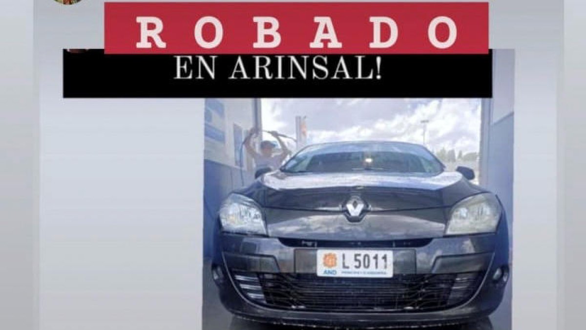 La denúncia del robatori a les xarxes socials.