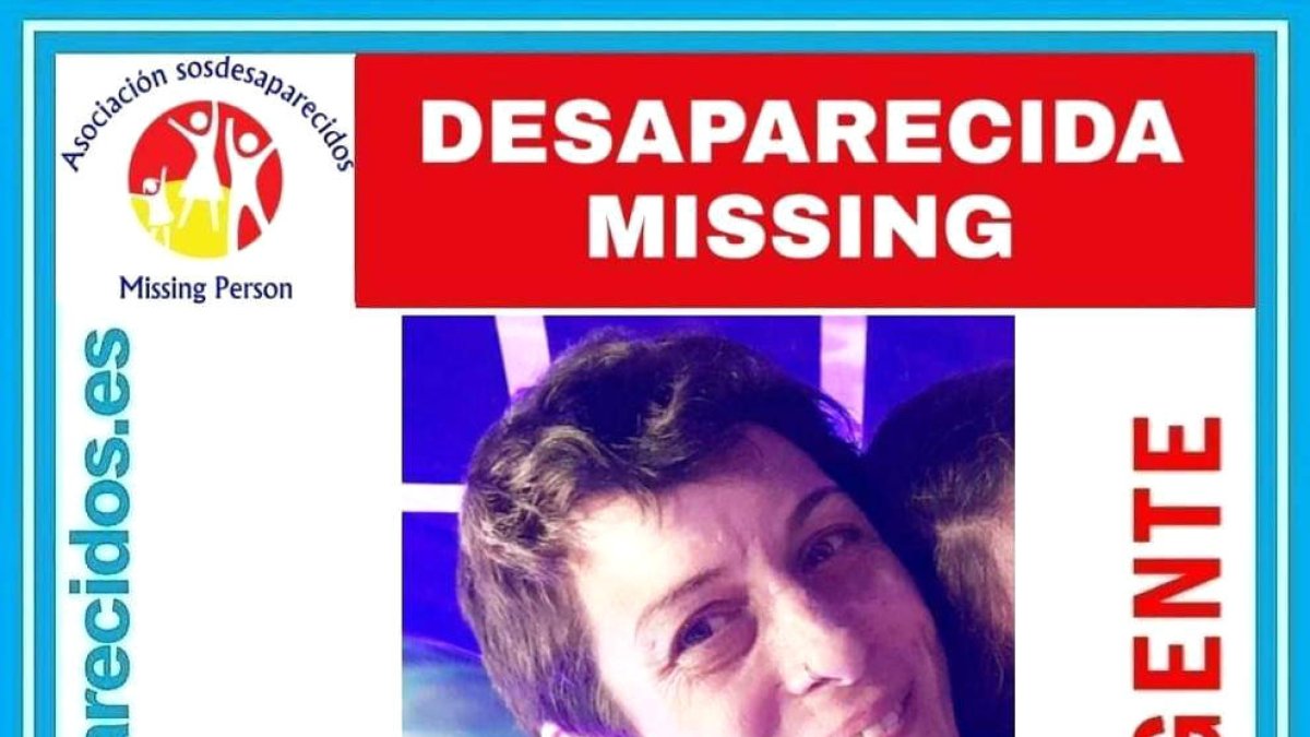 Cartell reclamant ajuda per localitzar la dona.