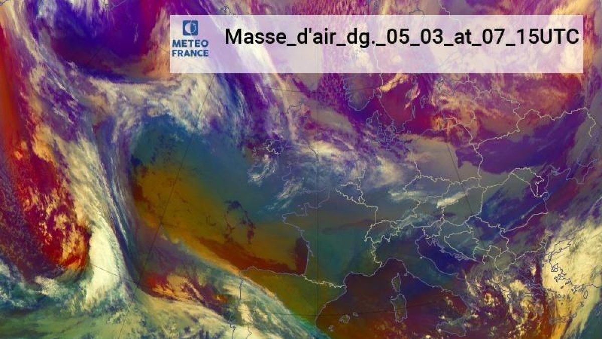 Mapa d'aire del servei de Meteo France