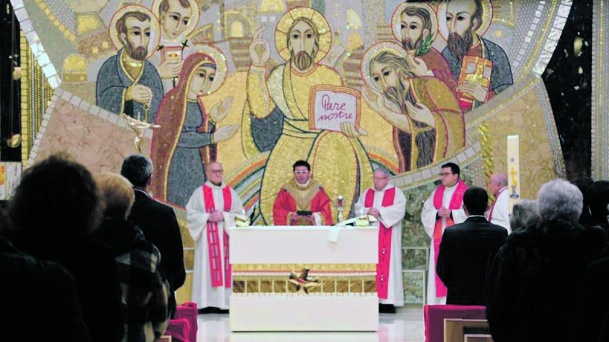 La missa d'Acció de Gràcies, ahir.