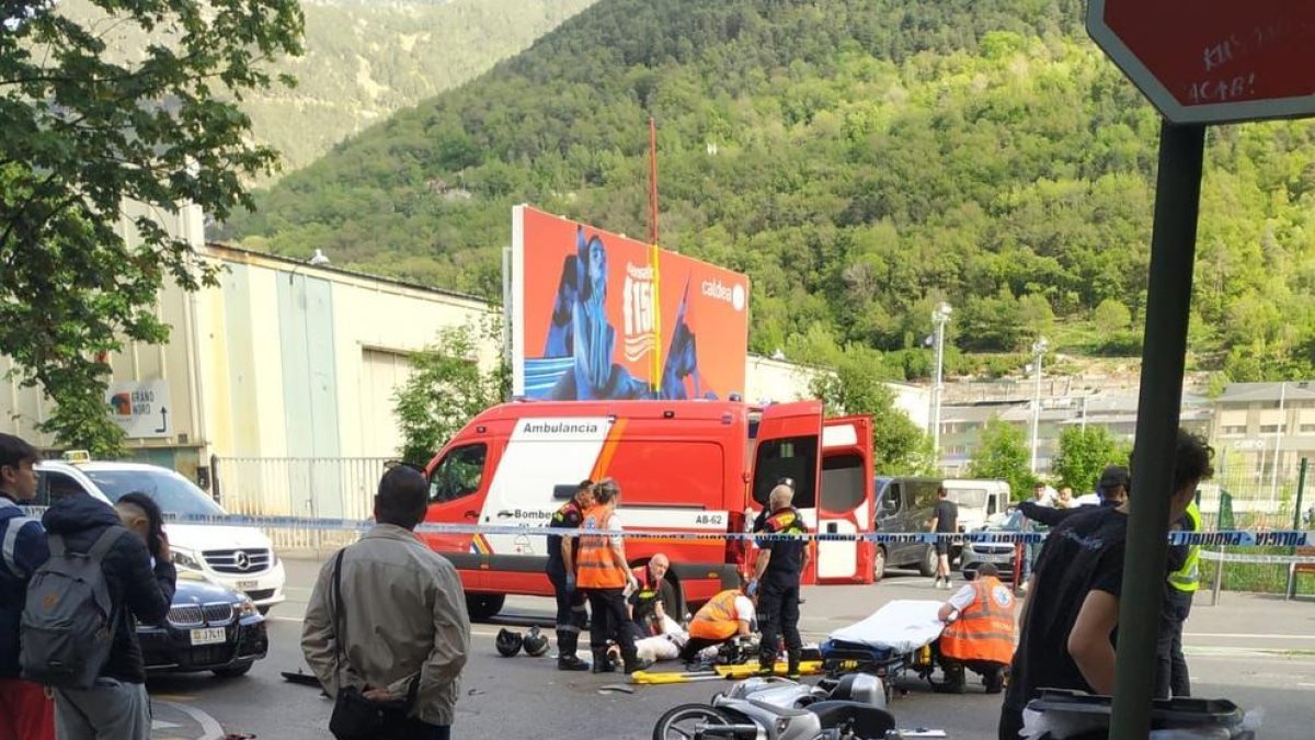 Accident a l'avinguda Santa Coloma