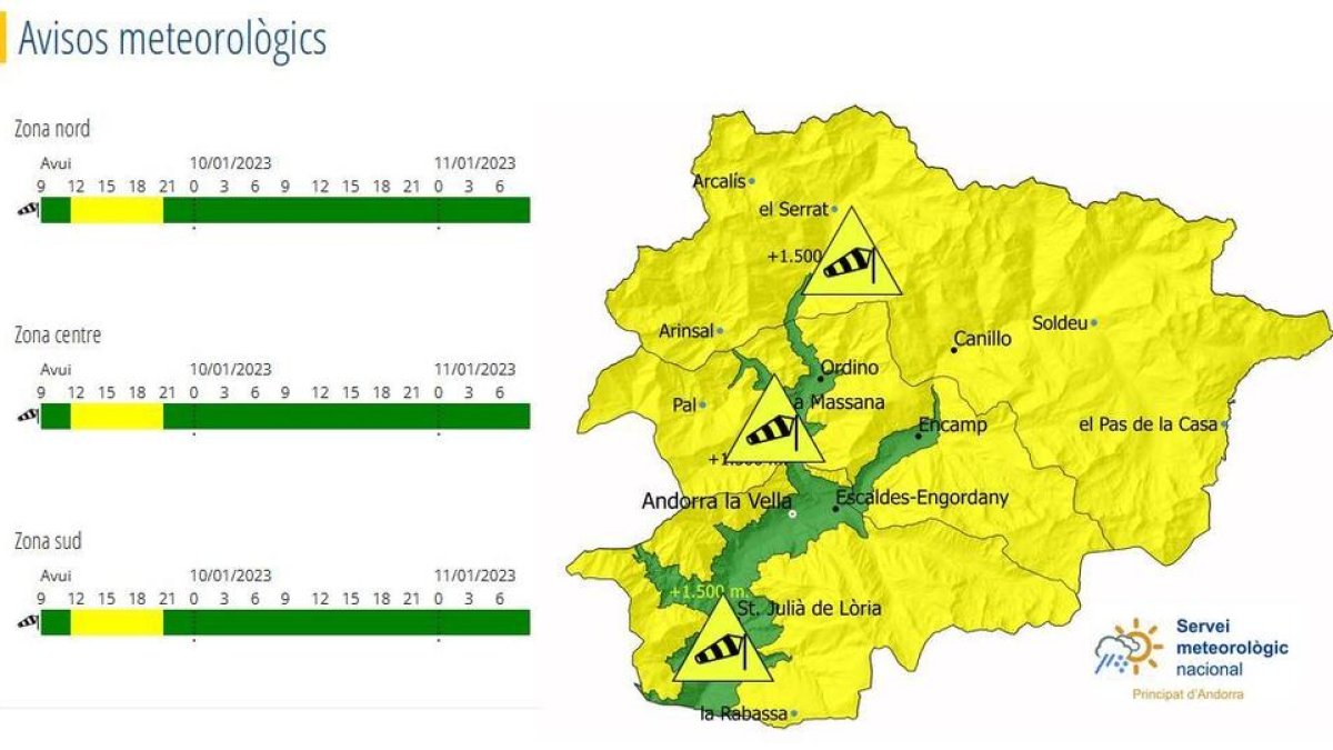 Alerta per vents forts aquesta tarda