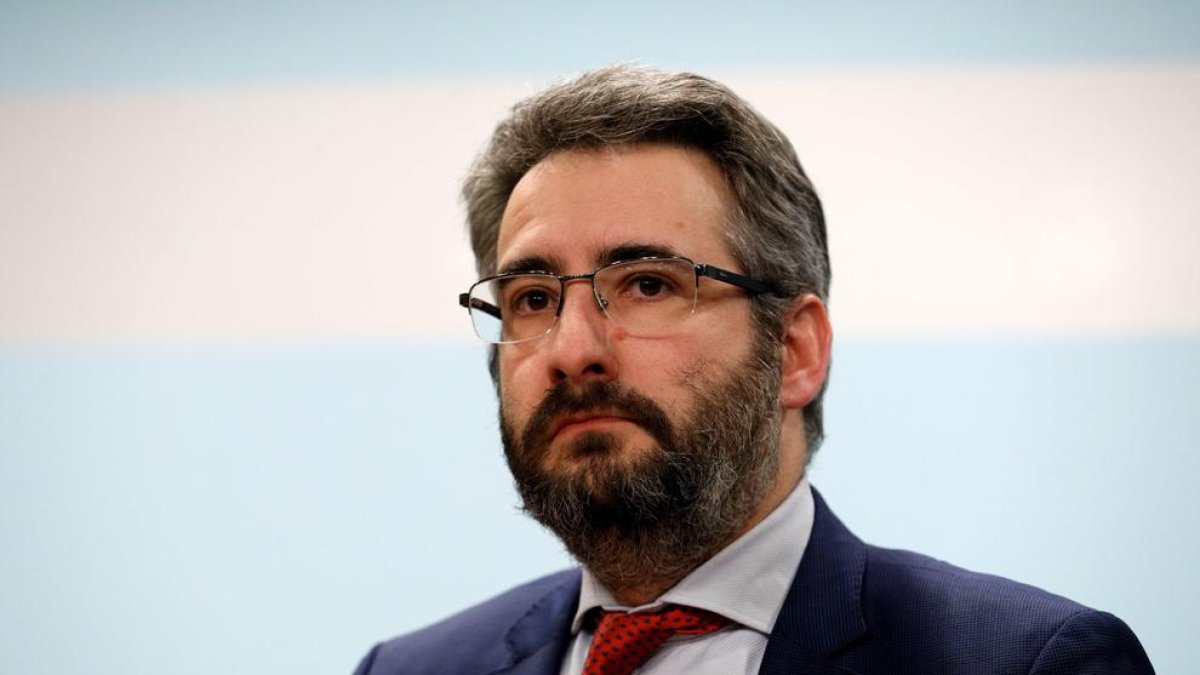 Eric Jover durant la roda de premsa d'ahir