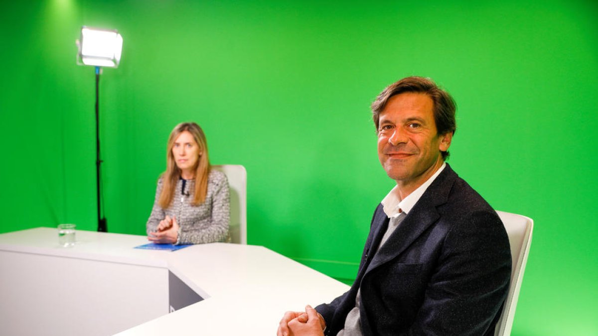 El director general de Caldea, Miguel Pedregal, ahir als estudis de Diari TV.