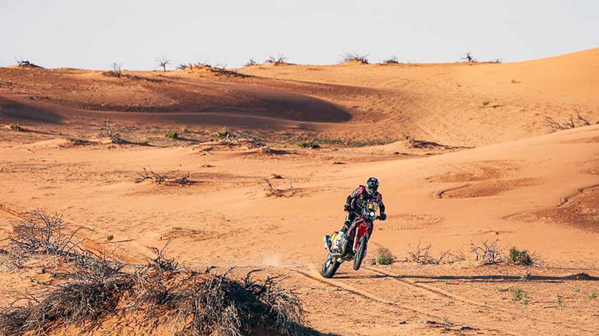 El resident Joan Barreda, durant una etapa de la cursa.