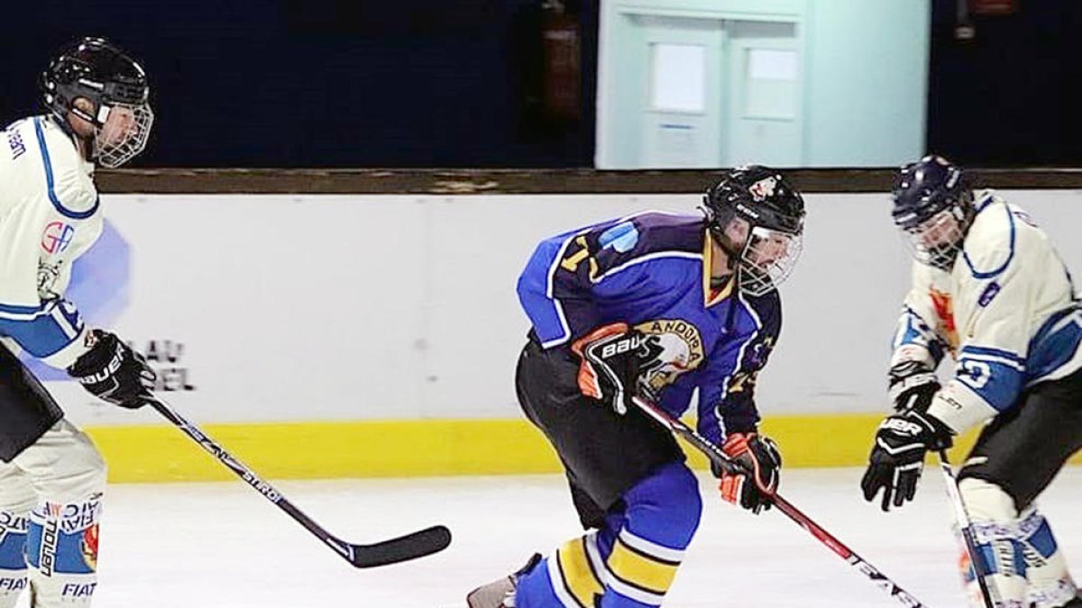L'Andorra Hoquei Gel, en un partit anterior.
