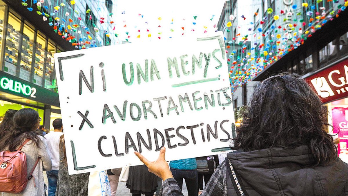 Una manifestació a Andorra el 8-M.