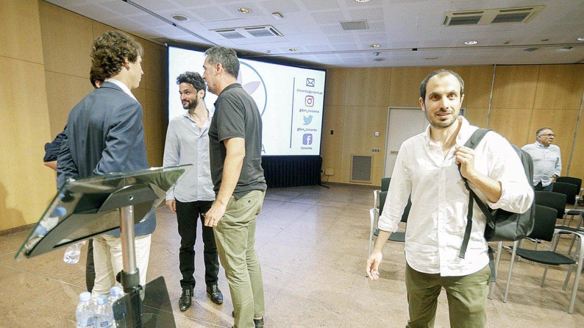 Albert Gomà en un acte de Concòrdia.