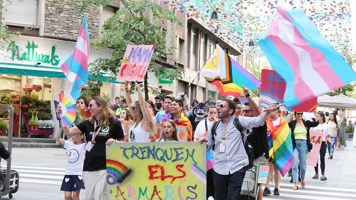 Manifestació de l'associació Diversand.