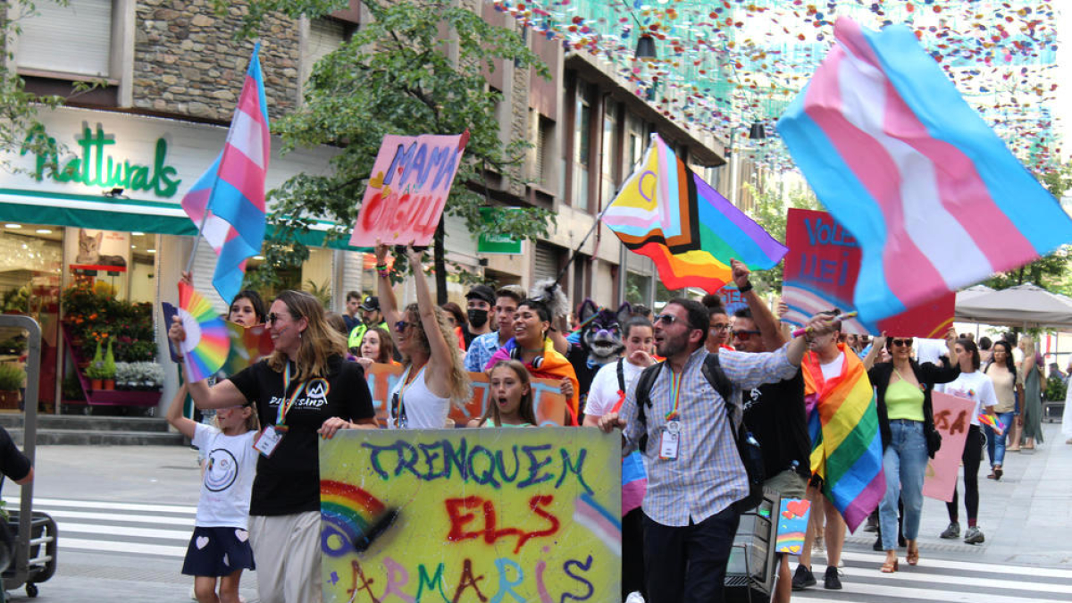 Manifestació de l'associació Diversand.