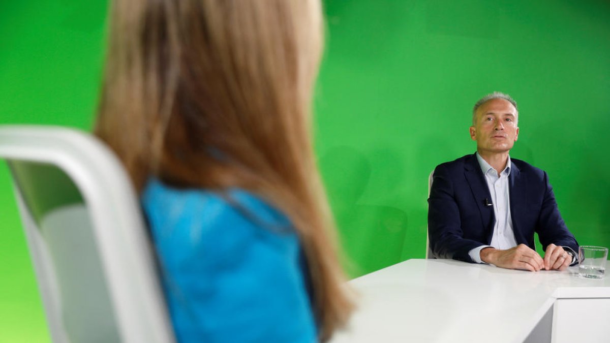 El director general d'Unnic, Ivan Armengod, al plató de Diari TV.