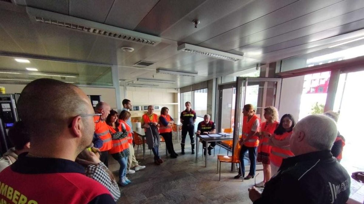 Simulacre d'incendis a l'edifici del Prat del Rull