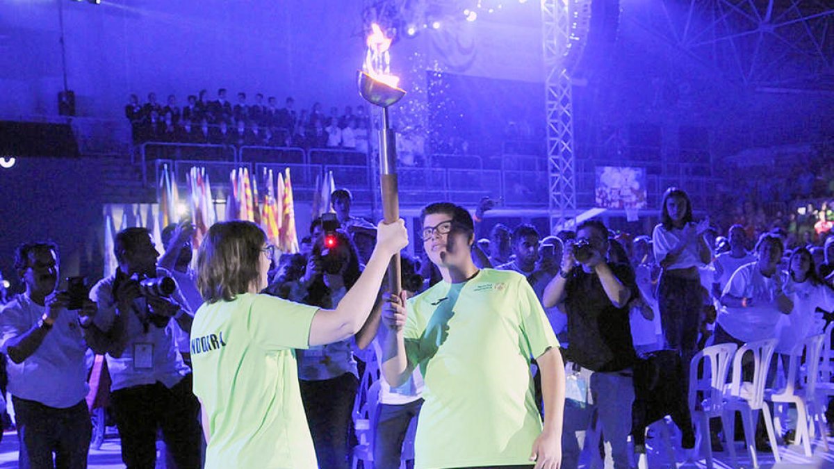 Inauguració dels Jocs del 2018 al Poliesportiu.