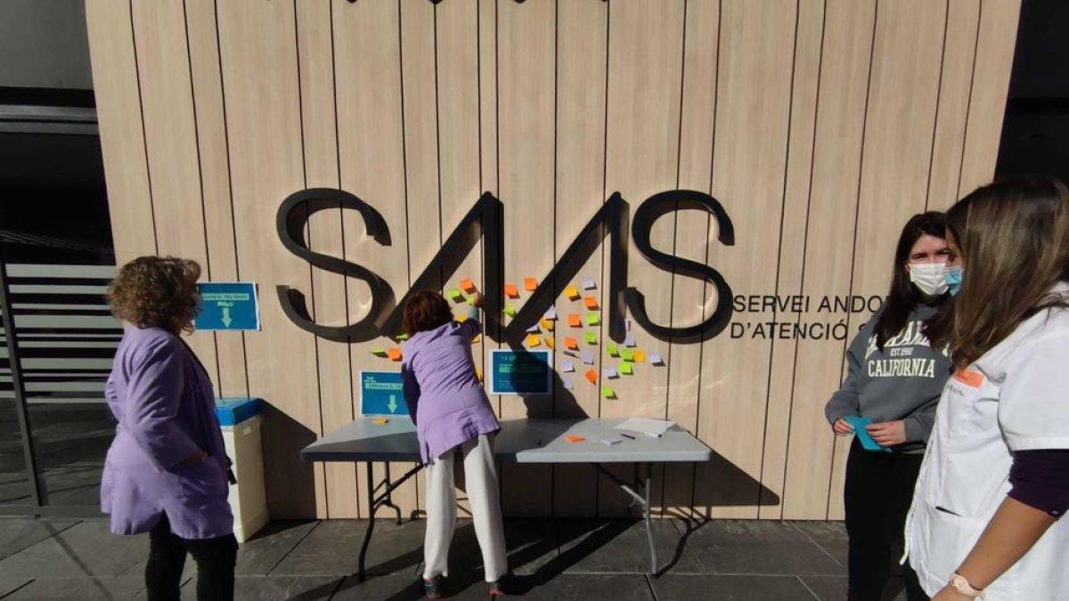 Acte simbòlic a l'hospital pel Dia contra la depressió