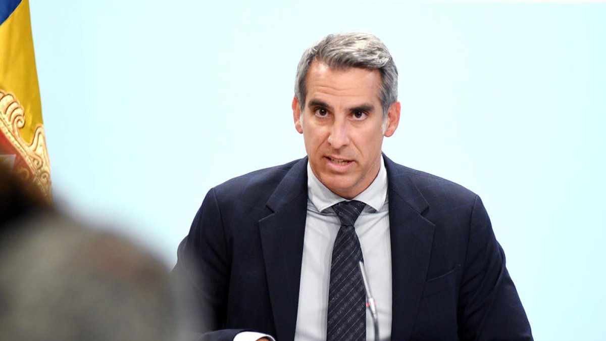 El ministre de Finances i portaveu en funcions, Cesar Marquina.