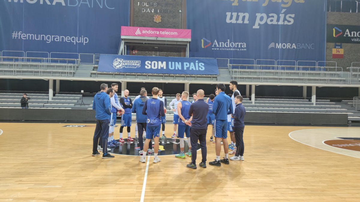 La plantilla del MoraBanc Andorra s'ha conjurat per tornar a sumar un triomf.