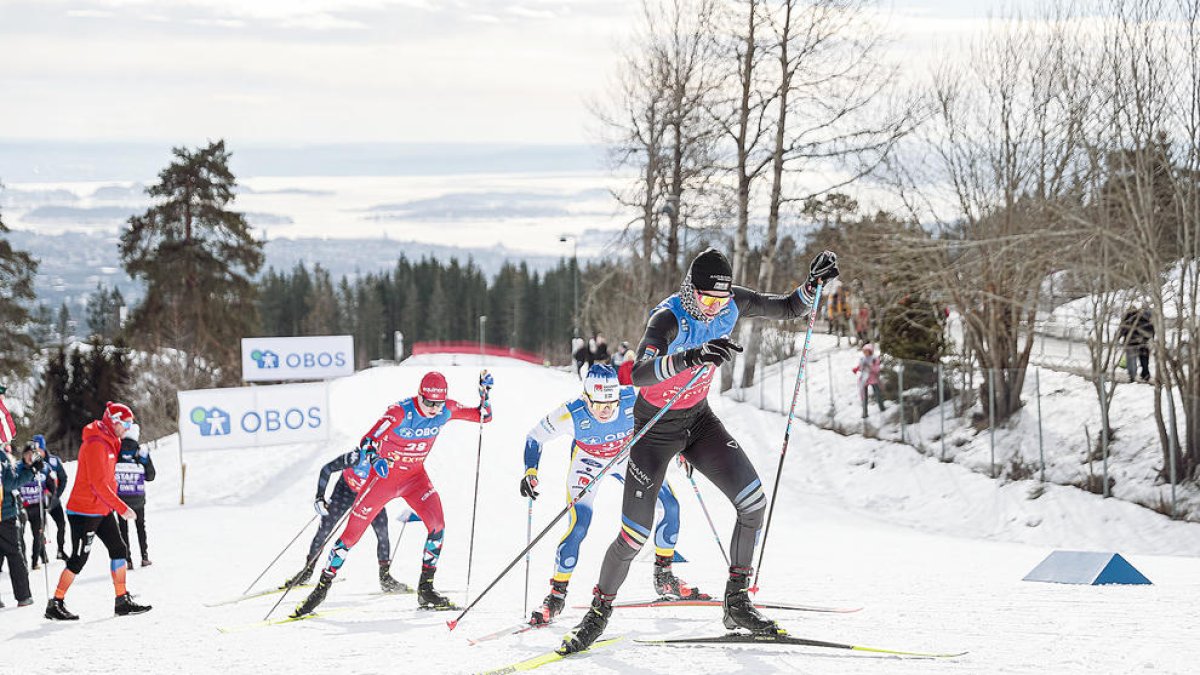 Irineu Esteve a la cursa de 50 quilòmetres estil patinador d'Oslo.
