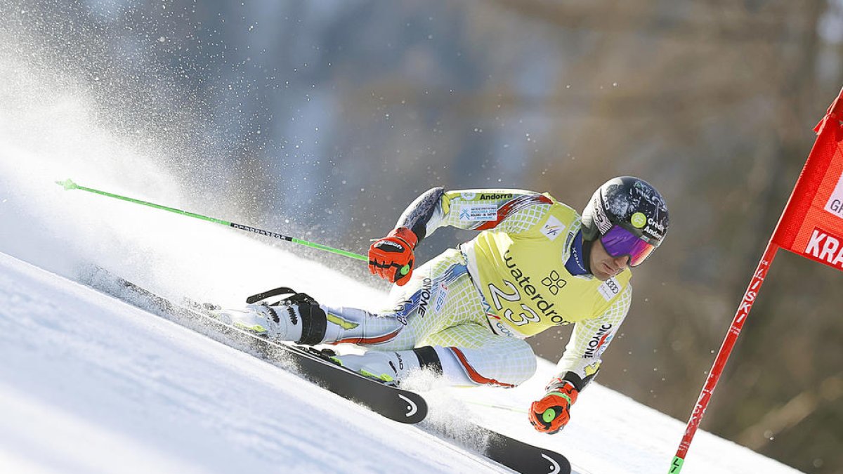 Joan Verdú, a la Copa del Món de gegant de Kranjska Gora.
