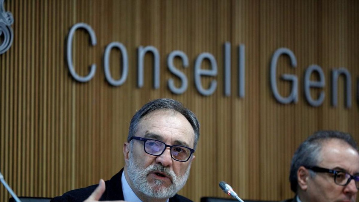 Marc Vila durant la presentació de l'informe