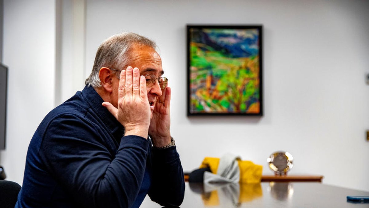 El ministre de Salut, Albert Font, durant l'entrevista amb el Diari d'Andorra.