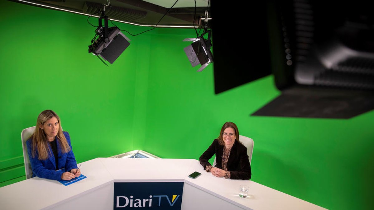 La ministra Sílvia Riba durant l'entrevista al 'Parlem-ne'.
