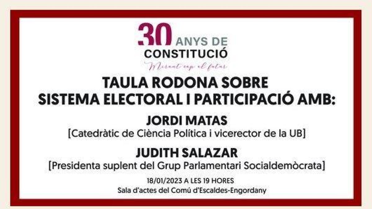 Convocatòria de la taula rodona del PS demà a Escaldes