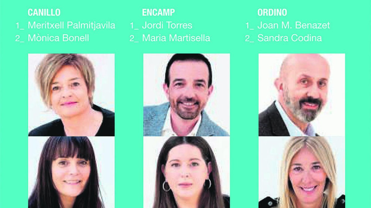Llistes territorials de DA a les eleccions del 2019.