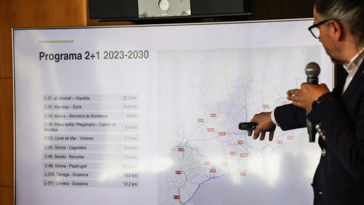 Mapa de les carreteres on s'aplicarà el model 2+1