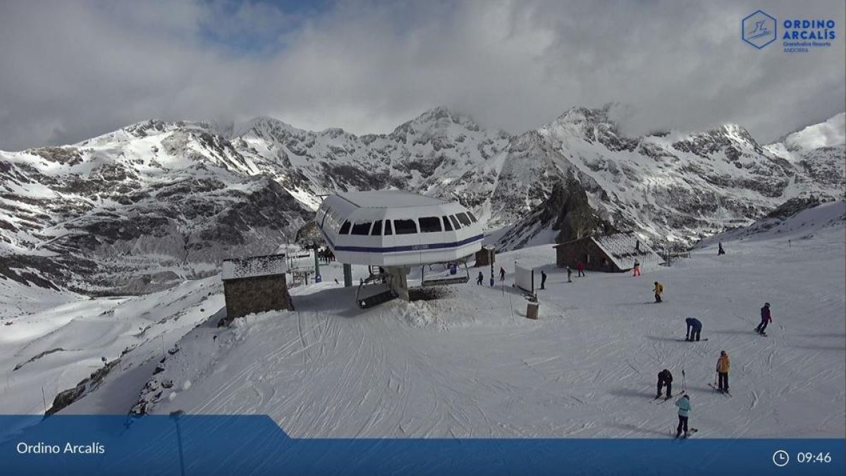 Estació d'esquí Ordino Arcalís despres de la nevada d'ahir