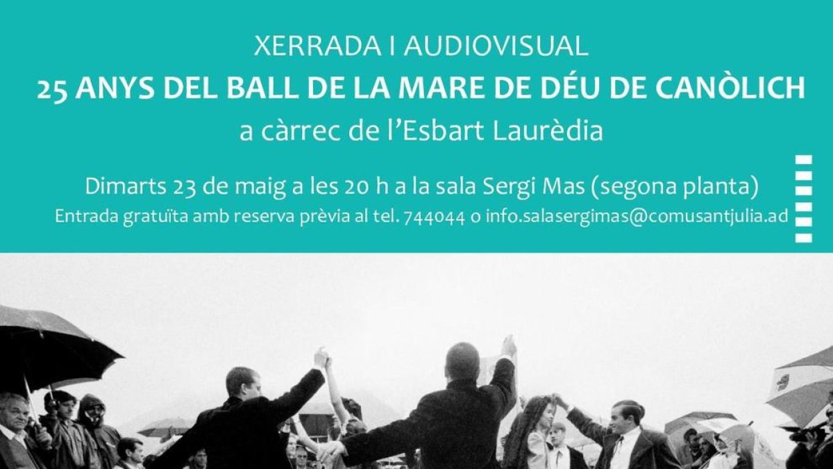 Xerrada i audiovisual pels 25 anys del ball de Canòlich