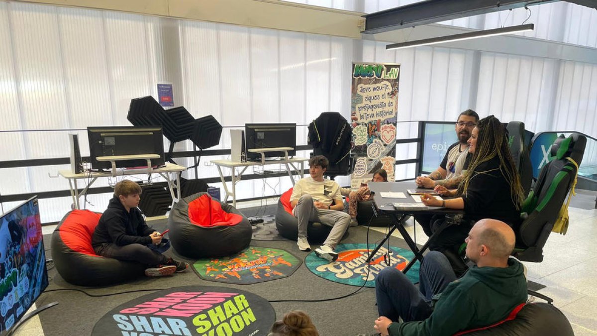 Un moment de l'activitat de Movlav d'ahir.