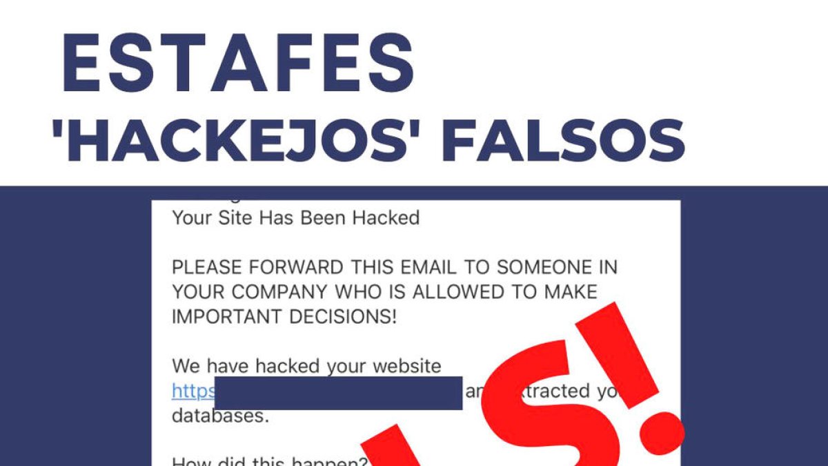 Un exemple dels missatges que reben les empreses.