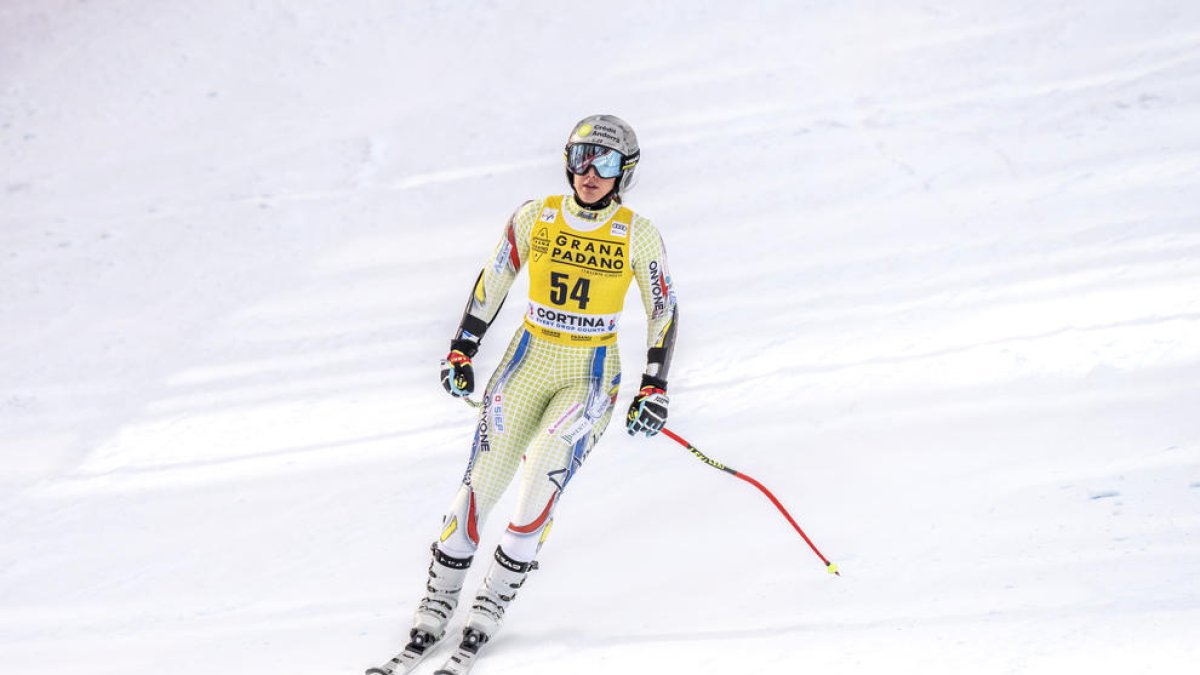 Cande Moreno, a Cortina d'Ampezzo.