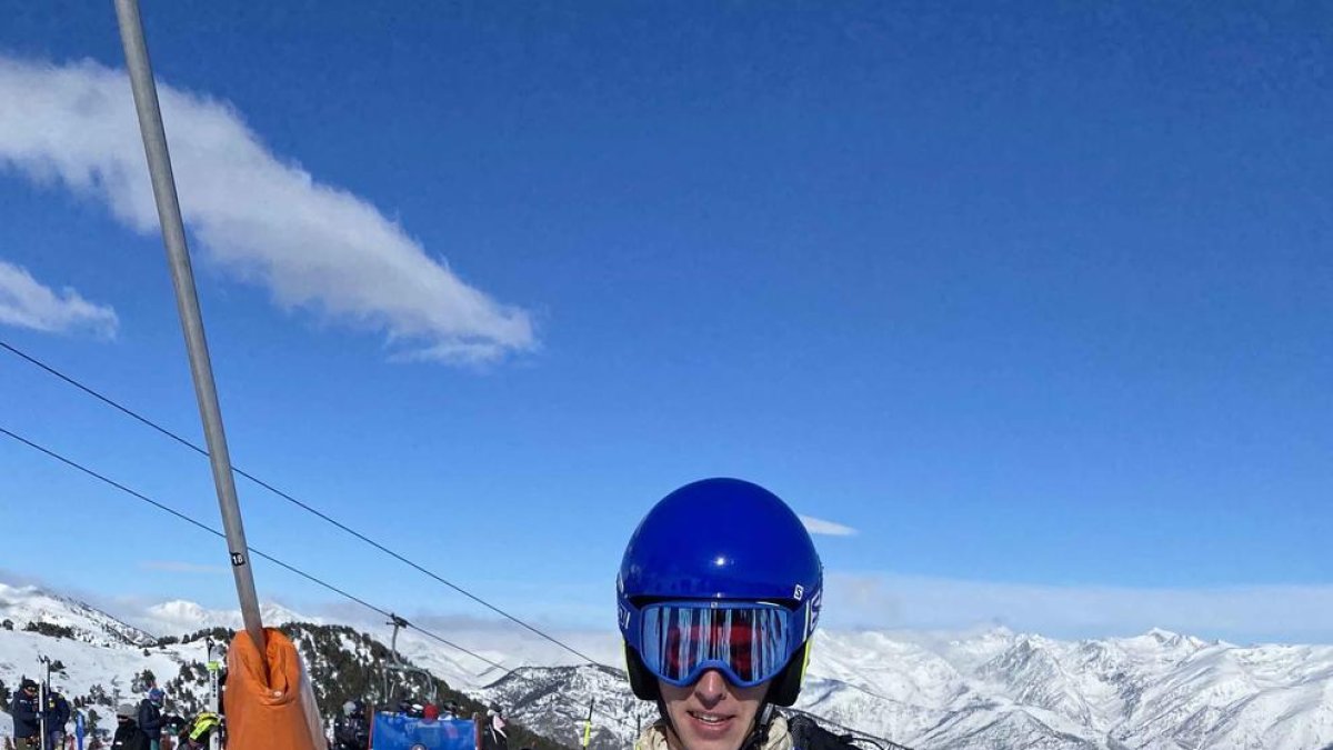 Roger Puig al supergegant dels Mundials a Espot