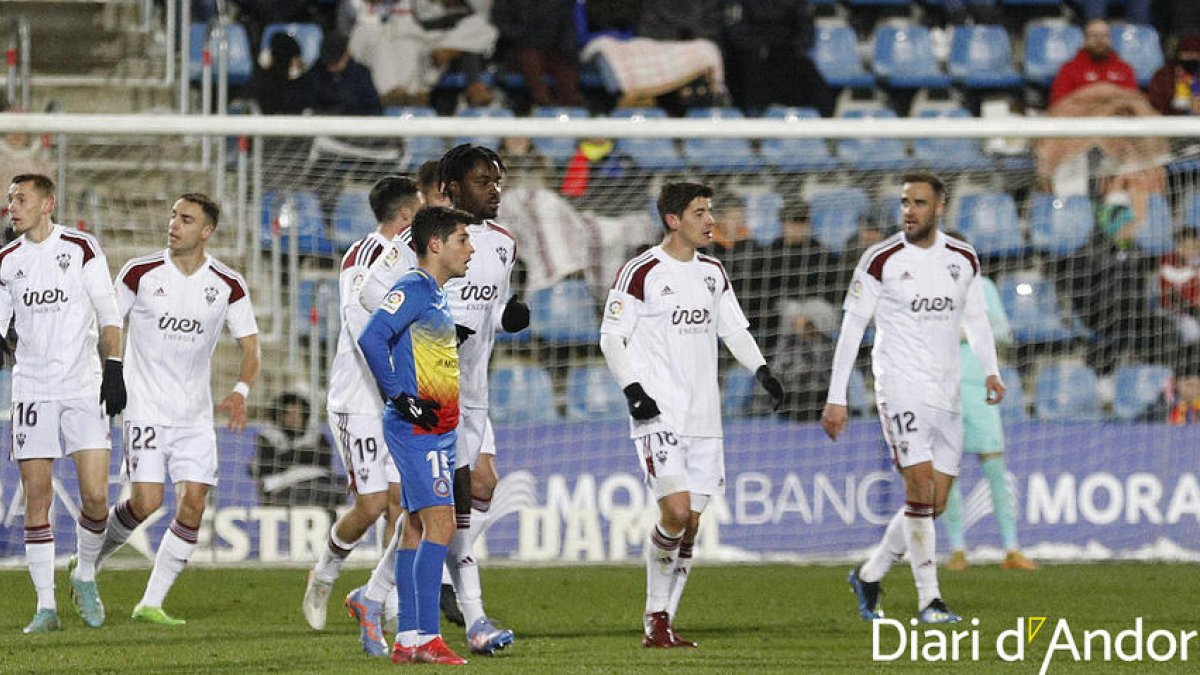 Gol de l'equip visitant FCA Albacete