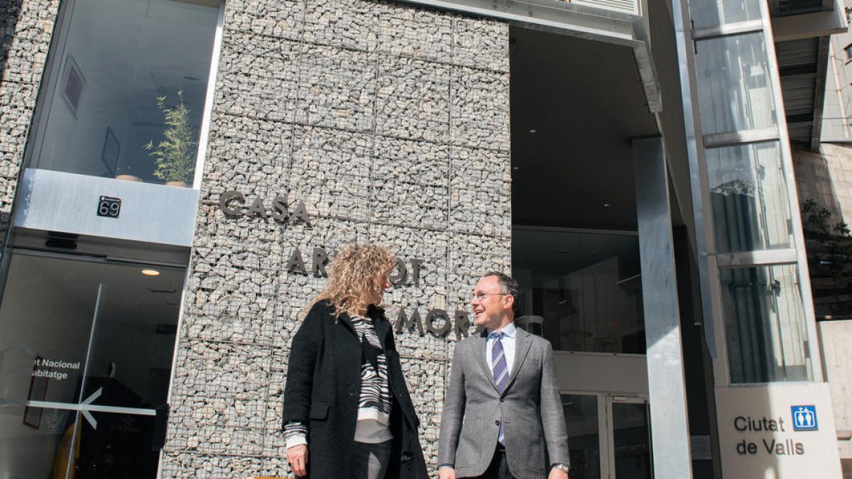 Xavier Espot ahir a la Casa Aristot Mora.