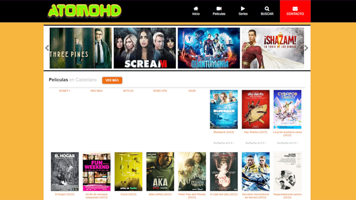 El portal web d'AtomoHD.
