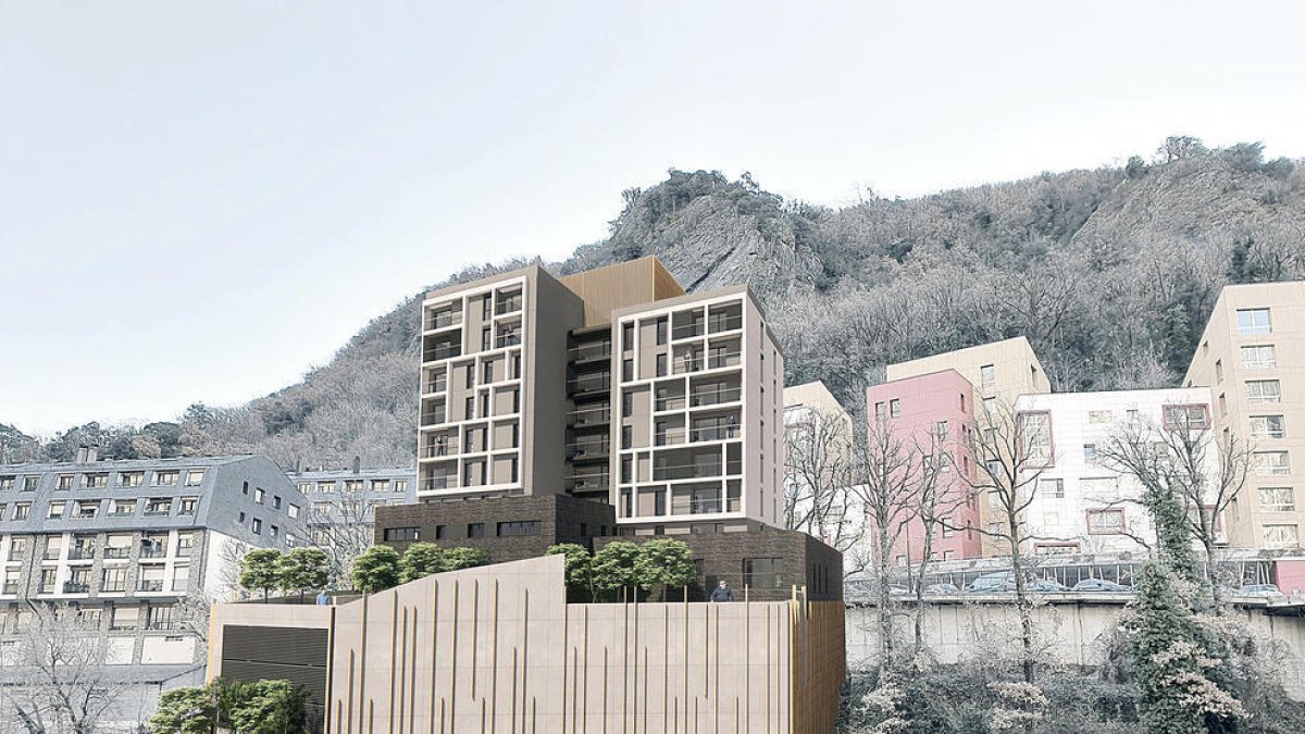 Simulació dels futurs blocs de la Borda Nova.