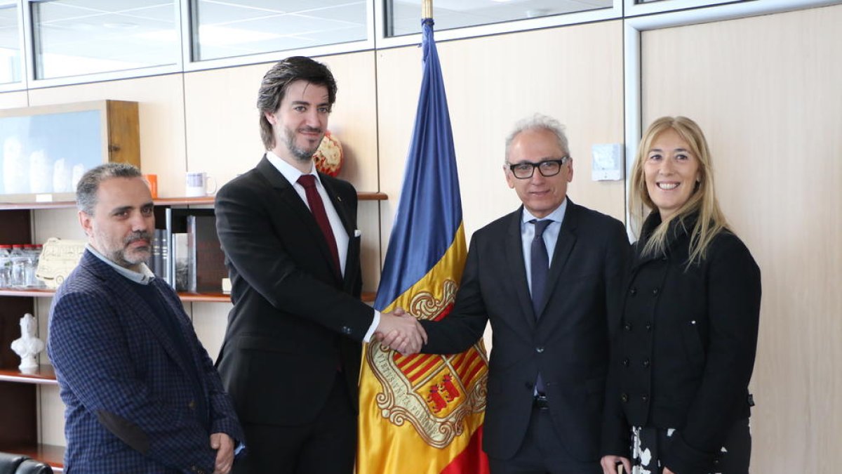 (D'esquerra a dreta) Marc Casal, Carles Ensenyat, Francesc Camps, Sandra Codina.