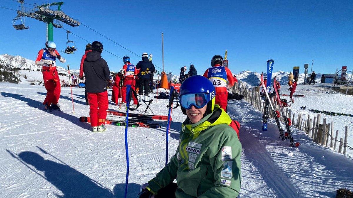 Roger Puig va començar ahir a Espot el bloc de tècnica dels Campionats del Món.