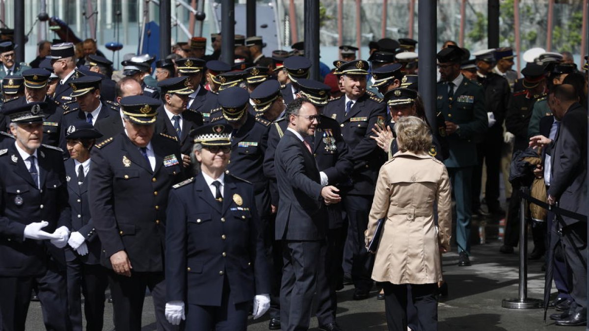 El cap de Govern, Xavier Espot, a l'acte d'honor a la bandera